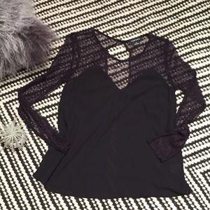 Trouve Lace Detail Blouse